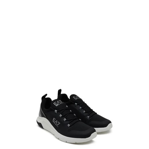 Buty sportowe męskie Emporio Armani czarne sznurowane z tkaniny 