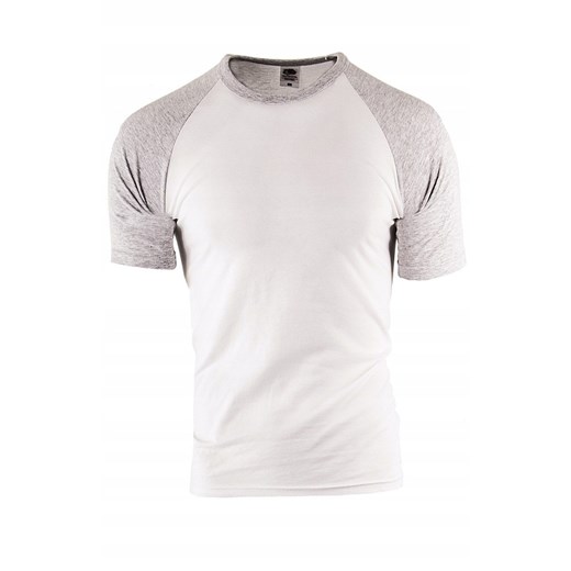 koszulka  Rolly 015 - biała/szara ze sklepu Risardi w kategorii T-shirty męskie - zdjęcie 167655403