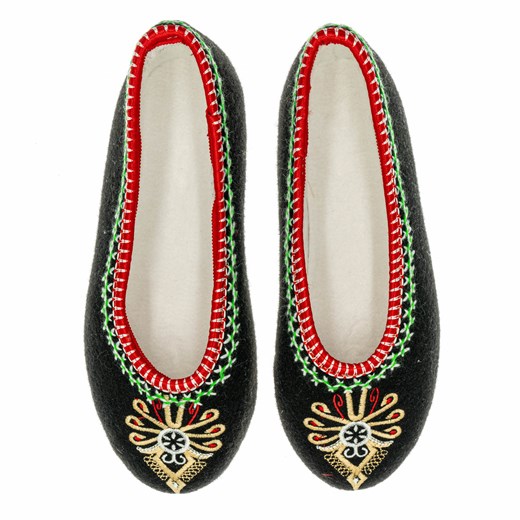 Filcowe pantofle damskie ze sklepu JK-Collection w kategorii Kapcie damskie - zdjęcie 167656134