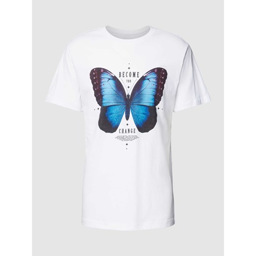 T-shirt z nadrukiem z motywem model ‘Become the Change’ ze sklepu Peek&Cloppenburg  w kategorii T-shirty męskie - zdjęcie 167659574