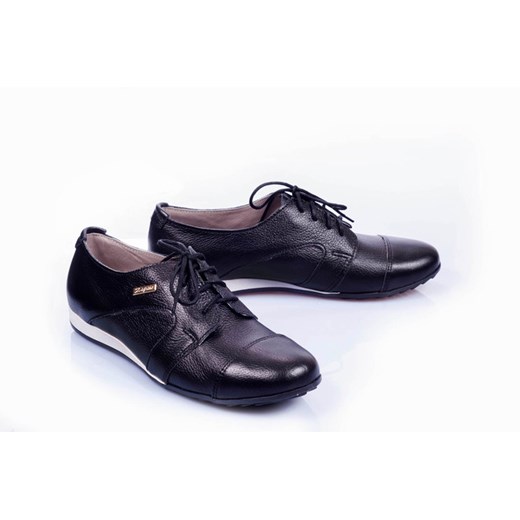 półbuty - skóra naturalna - model 241, kolor czarny zapato-com-pl czarny naturalne