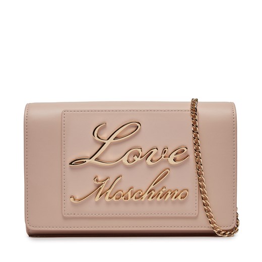 Różowa kopertówka Love Moschino niemieszcząca a4 elegancka 
