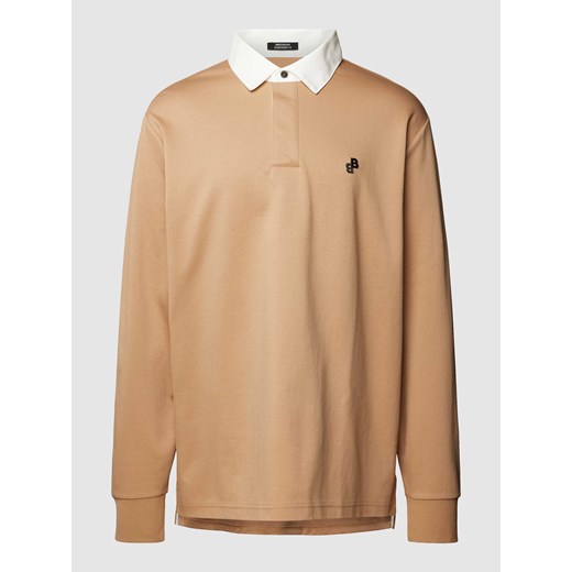 Bluzka z długim rękawem i kołnierzykiem polo model ‘Partoes’ ze sklepu Peek&Cloppenburg  w kategorii T-shirty męskie - zdjęcie 167668443