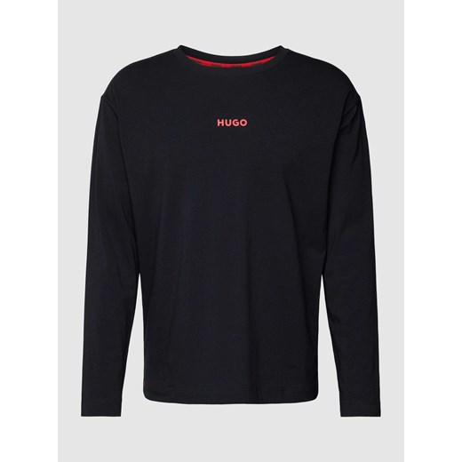 Bluzka z długim rękawem i prążkowanym,okrągłym dekoltem ze sklepu Peek&Cloppenburg  w kategorii T-shirty męskie - zdjęcie 167669611