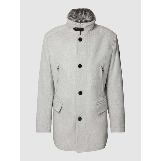 Krótki płaszcz z odpinanym sztucznym futrem model ‘Gary’ ze sklepu Peek&Cloppenburg  w kategorii Płaszcze męskie - zdjęcie 167672761