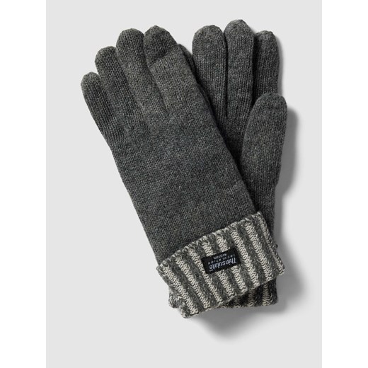 Rękawiczki z detalem z logo ze sklepu Peek&Cloppenburg  w kategorii Rękawiczki damskie - zdjęcie 167673012