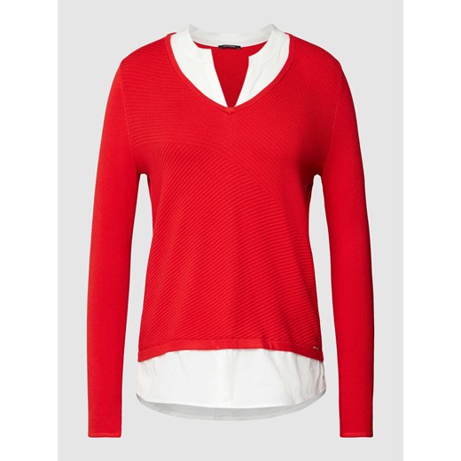 Sweter z dzianiny z efektem dwóch warstw ze sklepu Peek&Cloppenburg  w kategorii Swetry damskie - zdjęcie 167673413