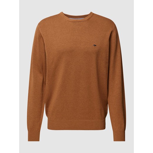 Sweter z dzianiny z wyhaftowanym logo ze sklepu Peek&Cloppenburg  w kategorii Swetry męskie - zdjęcie 167674772