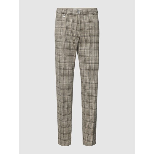 Spodnie materiałowe o skróconym kroju ze wzorem w szkocką kratę ze sklepu Peek&Cloppenburg  w kategorii Spodnie damskie - zdjęcie 167675141