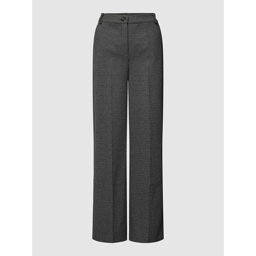 Spodnie z zakładkami w pasie ze wzorem na całej powierzchni ze sklepu Peek&Cloppenburg  w kategorii Spodnie damskie - zdjęcie 167675234