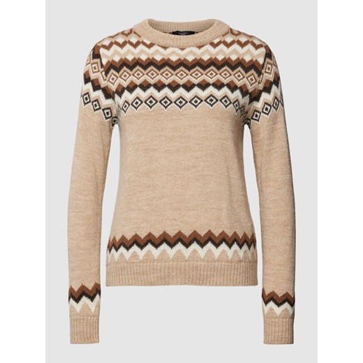 Sweter z dzianiny ze wzorem na całej powierzchni ‘EDICOLA’ ze sklepu Peek&Cloppenburg  w kategorii Swetry damskie - zdjęcie 167675411