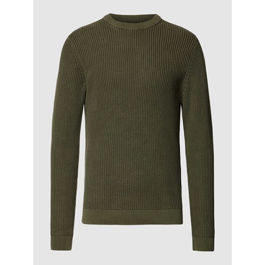 Sweter z dzianiny z efektem prążkowania ze sklepu Peek&Cloppenburg  w kategorii Swetry męskie - zdjęcie 167675721