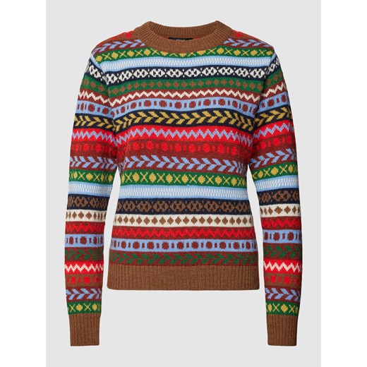 Sweter z dzianiny ze wzorem na całej powierzchni ‘EDICOLA’ ze sklepu Peek&Cloppenburg  w kategorii Swetry damskie - zdjęcie 167676730