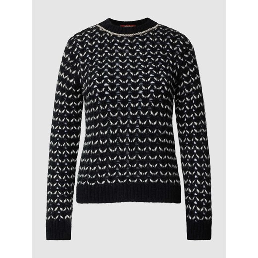 Sweter z dzianiny ze wzorem na całej powierzchni ‘GUINEA’ ze sklepu Peek&Cloppenburg  w kategorii Swetry damskie - zdjęcie 167678041