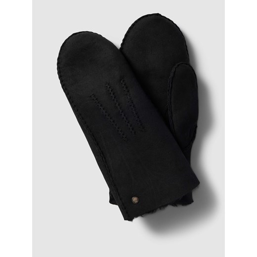 Rękawiczki bez palców z naturalnej skóry jagnięcej ze sklepu Peek&Cloppenburg  w kategorii Rękawiczki damskie - zdjęcie 167678882