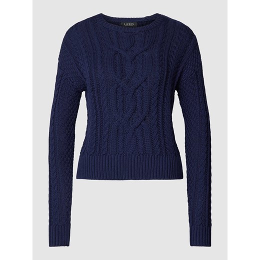 Sweter z dzianiny z wzorem warkocza ze sklepu Peek&Cloppenburg  w kategorii Swetry damskie - zdjęcie 167681571