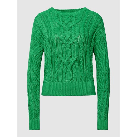 Sweter z dzianiny z wzorem warkocza ze sklepu Peek&Cloppenburg  w kategorii Swetry damskie - zdjęcie 167681791