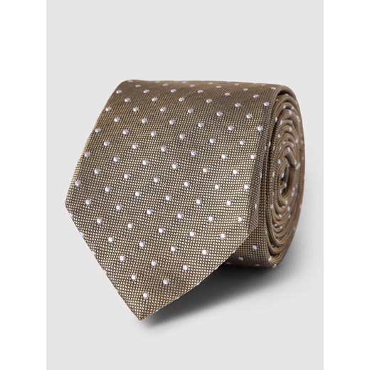 Krawat jedwabny z drobnym wzorem na całej powierzchni ze sklepu Peek&Cloppenburg  w kategorii Krawaty - zdjęcie 167681850