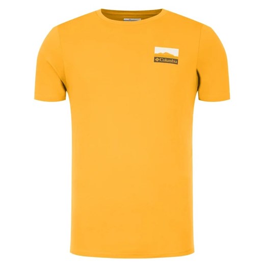 Columbia T-Shirt Rapid Ridge Back Graphic EM0405 Żółty Regular Fit Columbia M wyprzedaż MODIVO