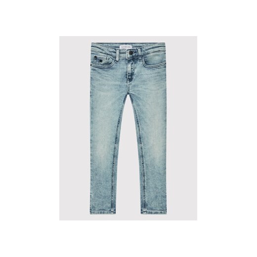 Calvin Klein Jeans Jeansy IB0IB01201 Niebieski Slim Fit 10Y wyprzedaż MODIVO
