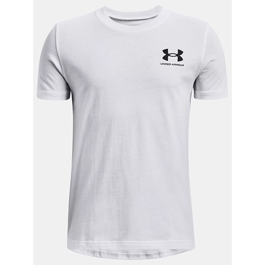 Under Armour Koszulka treningowa w kolorze białym ze sklepu Limango Polska w kategorii T-shirty chłopięce - zdjęcie 167697823