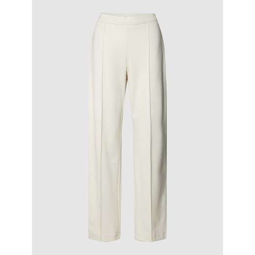 Spodnie o kroju regular fit w kant w jednolitym kolorze ze sklepu Peek&Cloppenburg  w kategorii Spodnie damskie - zdjęcie 167706541