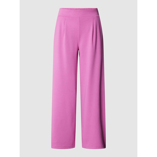 Spodnie materiałowe z szerokim,elastycznym pasem ze sklepu Peek&Cloppenburg  w kategorii Spodnie damskie - zdjęcie 167706630