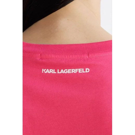 Bluzka damska Karl Lagerfeld różowa na wiosnę 