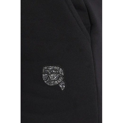 Karl Lagerfeld Spodnie dresowe ikonik 2.0 glitter | Regular Fit Karl Lagerfeld XL okazyjna cena Gomez Fashion Store