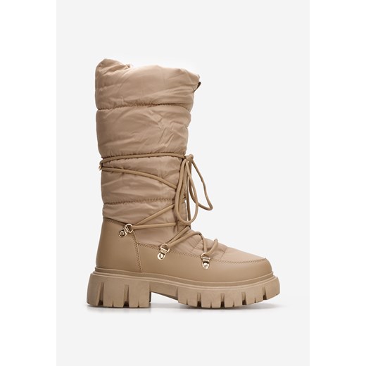 Khaki śniegowce damskie Zenobia V2 Zapatos 38 Zapatos