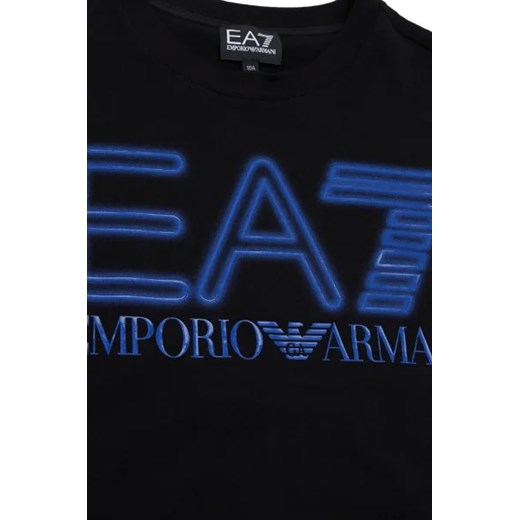 T-shirt chłopięce Emporio Armani czarny z krótkimi rękawami 