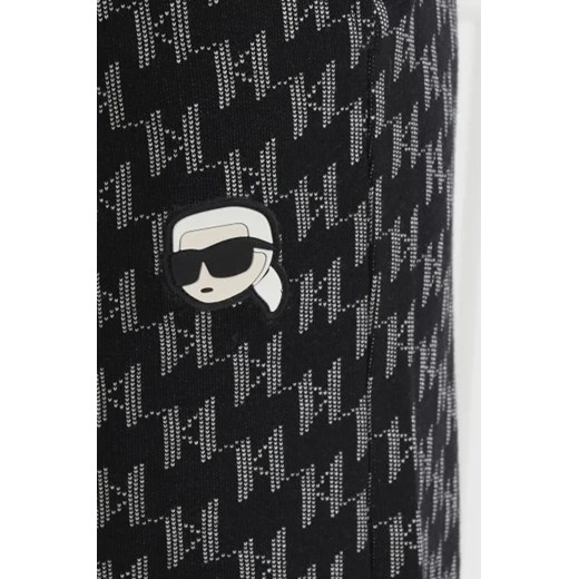 Spodnie damskie czarne Karl Lagerfeld w groszki 