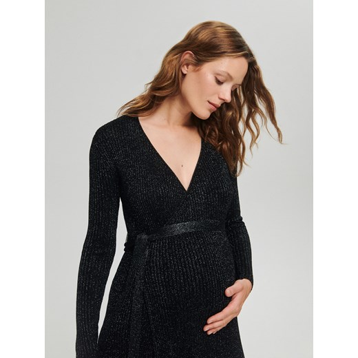 Reserved - Sukienka z metalizowaną nitką - czarny ze sklepu Reserved w kategorii Sukienki ciążowe - zdjęcie 167712351
