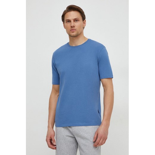 Sisley t-shirt bawełniany męski kolor niebieski gładki ze sklepu ANSWEAR.com w kategorii T-shirty męskie - zdjęcie 167712912
