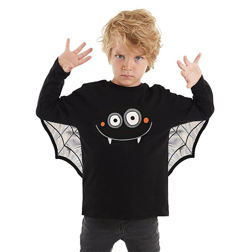 Denokids Koszulka &quot;Halloween Face&quot; w kolorze czarnym ze sklepu Limango Polska w kategorii T-shirty chłopięce - zdjęcie 167714264