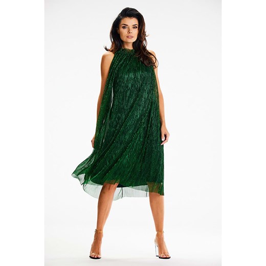 Awama Sukienka w kolorze zielonym L/XL okazyjna cena Limango Polska