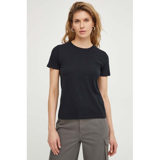 American Vintage t-shirt bawełniany damski kolor czarny ze sklepu ANSWEAR.com w kategorii Bluzki damskie - zdjęcie 167714640