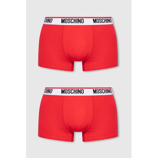 MOSCHINO Czerwone bokserki męskie 3PACK, Wybierz rozmiar M ze sklepu outfit.pl w kategorii Majtki męskie - zdjęcie 167714713