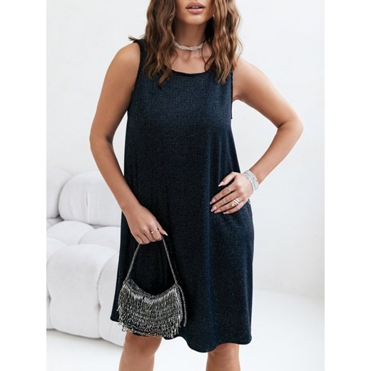 Sukienka Lisa Mayo mini prosta z aplikacją bez rękawów 