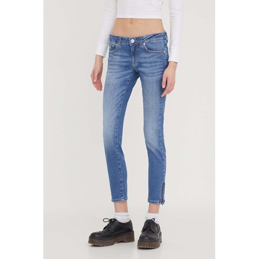 Tommy Jeans jeansy Sophie damskie kolor niebieski DW0DW17161 ze sklepu ANSWEAR.com w kategorii Jeansy damskie - zdjęcie 167718604