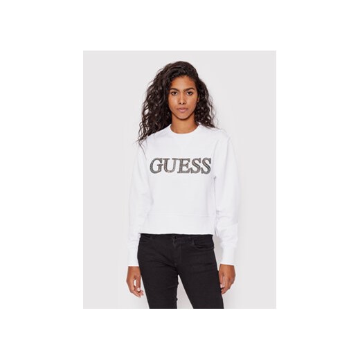Guess Bluza W2YQ09 K8801 Biały Regular Fit Guess L promocyjna cena MODIVO