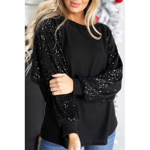 Bluzka damska FILORA BLACK ze sklepu Ivet Shop w kategorii Bluzki damskie - zdjęcie 167735983