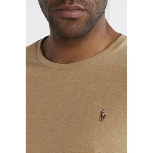 T-shirt męski beżowy Polo Ralph Lauren z długimi rękawami 