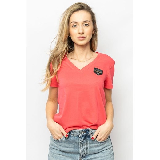 t-shirt damski armani exchange 6ryt37 yj3rz różowy ze sklepu Royal Shop w kategorii Bluzki damskie - zdjęcie 167741401