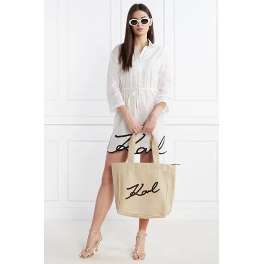 Karl Lagerfeld Shopperka signature canvas Karl Lagerfeld OS wyprzedaż Gomez Fashion Store