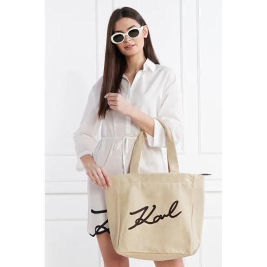 Karl Lagerfeld Shopperka signature canvas Karl Lagerfeld OS promocja Gomez Fashion Store
