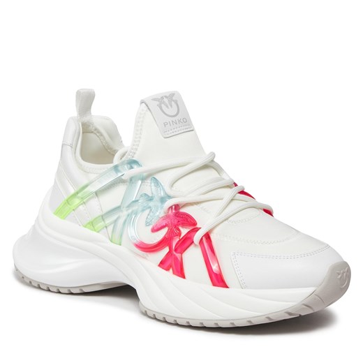 Pinko buty sportowe damskie sneakersy sznurowane białe wiosenne 