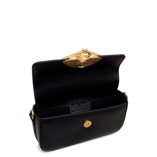 Karl Lagerfeld Skórzana listonoszka signature fan sm crossbody Karl Lagerfeld OS Gomez Fashion Store promocyjna cena