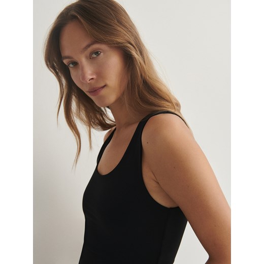 Reserved - Gładki top - czarny Reserved S Reserved