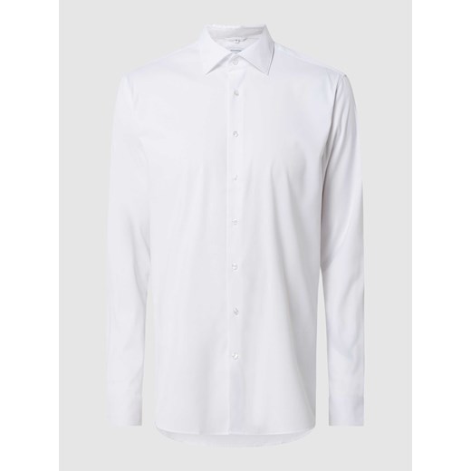 Koszula biznesowa o kroju slim fit z diagonalu ze sklepu Peek&Cloppenburg  w kategorii Koszule męskie - zdjęcie 167745571